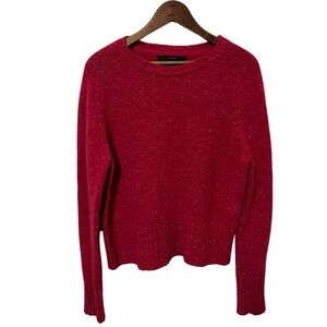 Vintage Lambs Wool Long Sleeve Knit Sweater Red Size XL Express